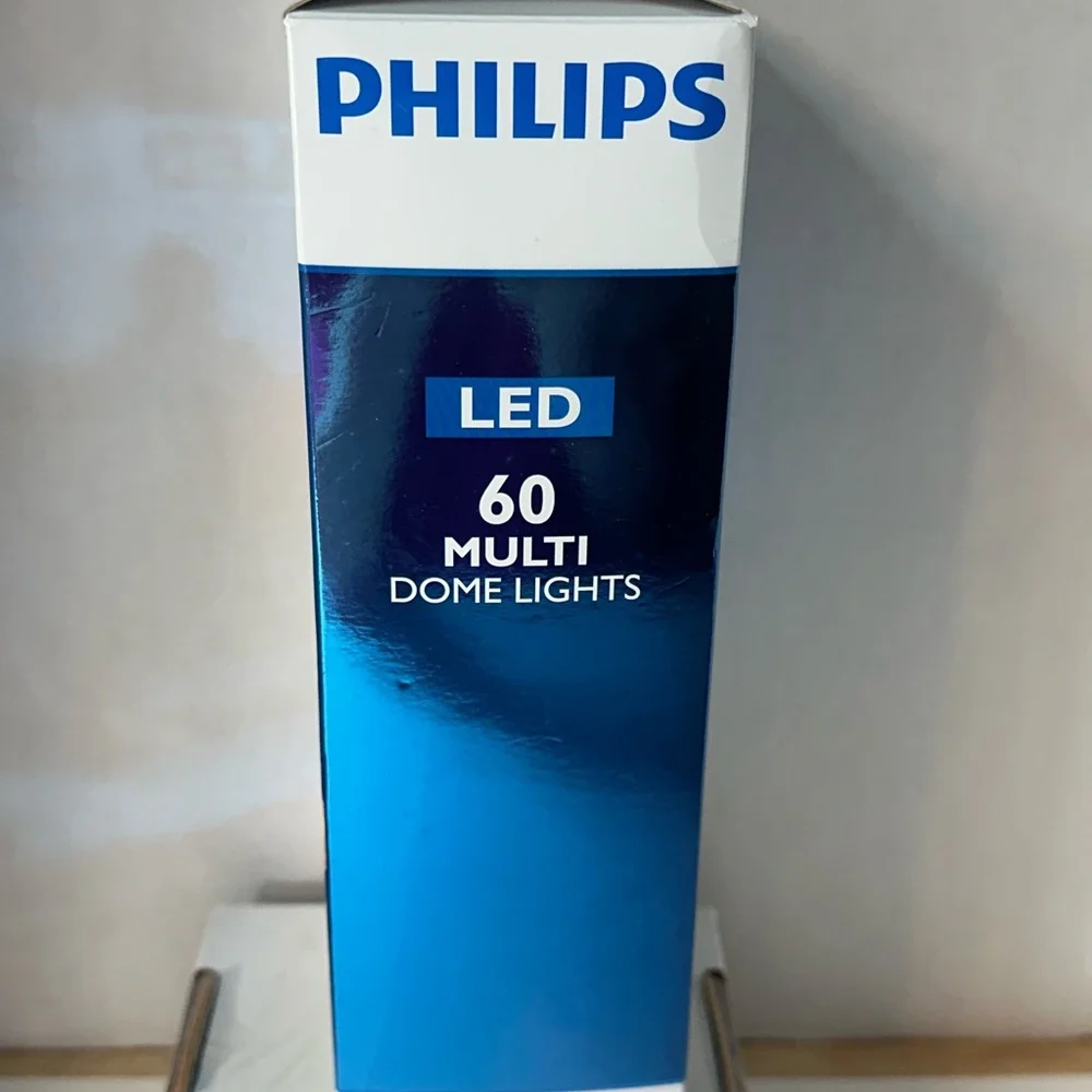 Philips 60 LED Multi Dome Lights Energy Saving Indoor Outdoor Green Wire 22ft